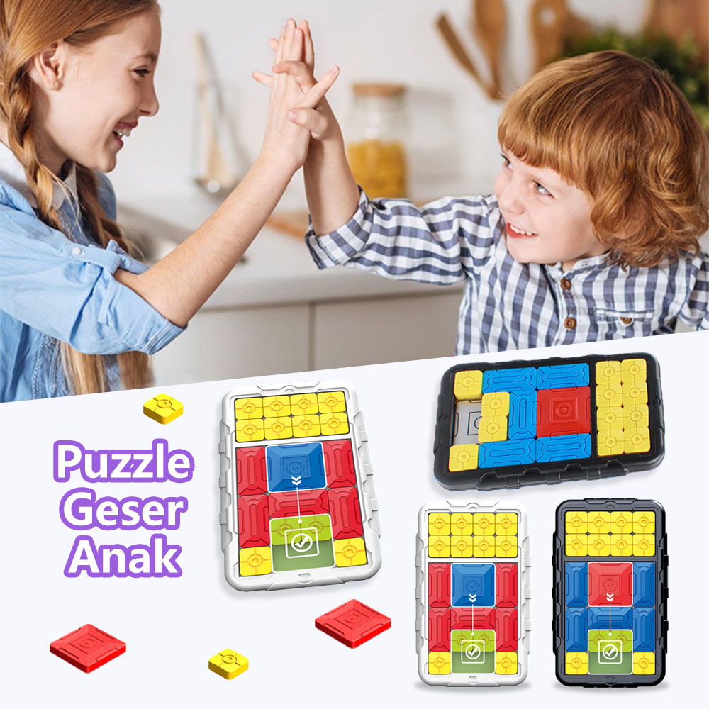 Lakoe Puzzle Geser Anak/Mainan Edukasi Anak Super Sliding Puzzle/Huarong Road Games