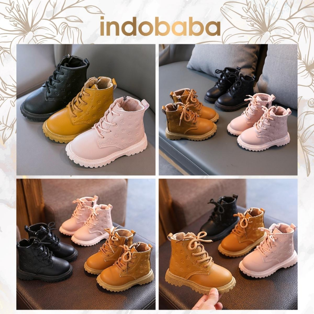 indobaba Sepatu Boots Anak Import Sport Fashion Sepatu Anak perempuan 1-7 Tahun S122