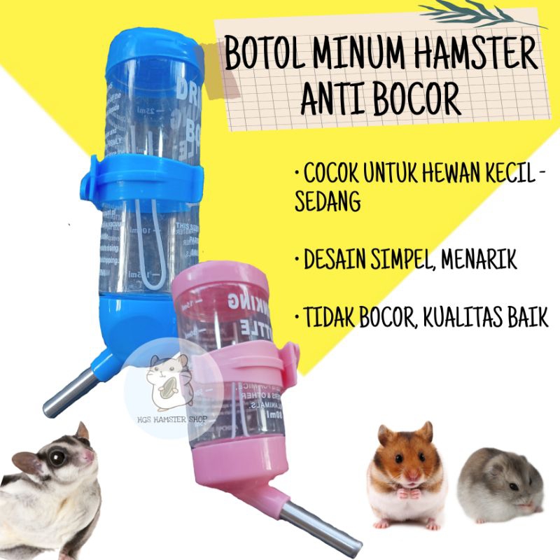 Botol minum hamster 80ml-300ml bisa digantung