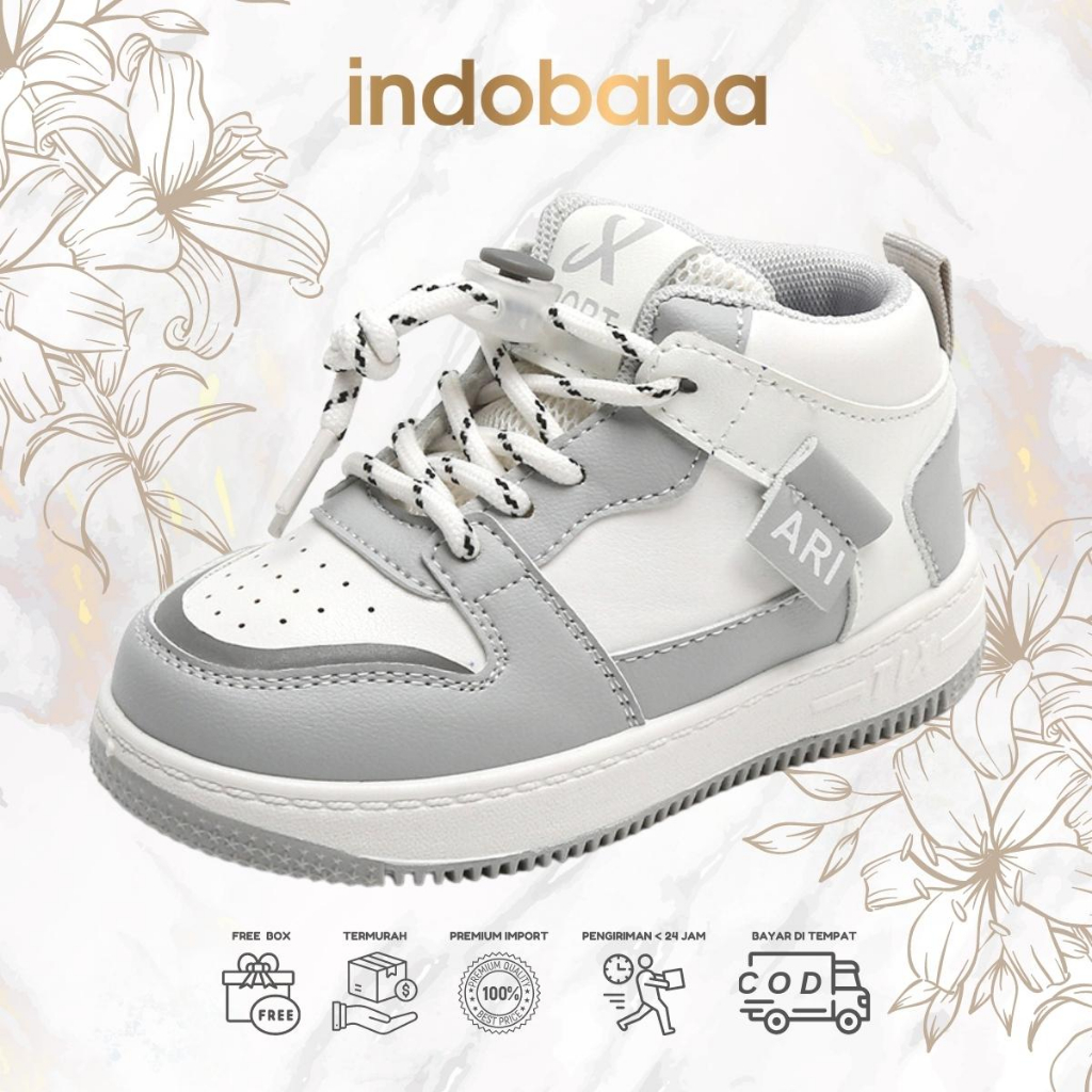 indobaba Sepatu Anak Perempuan Sneakers Anak Import Sport 1-5 Tahun S149