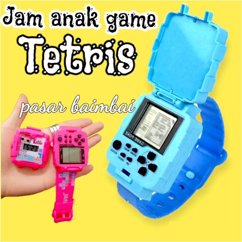 JAM TANGAN ANAK PEREMPUAN KARAKTER MINNIE GAME TETRIS