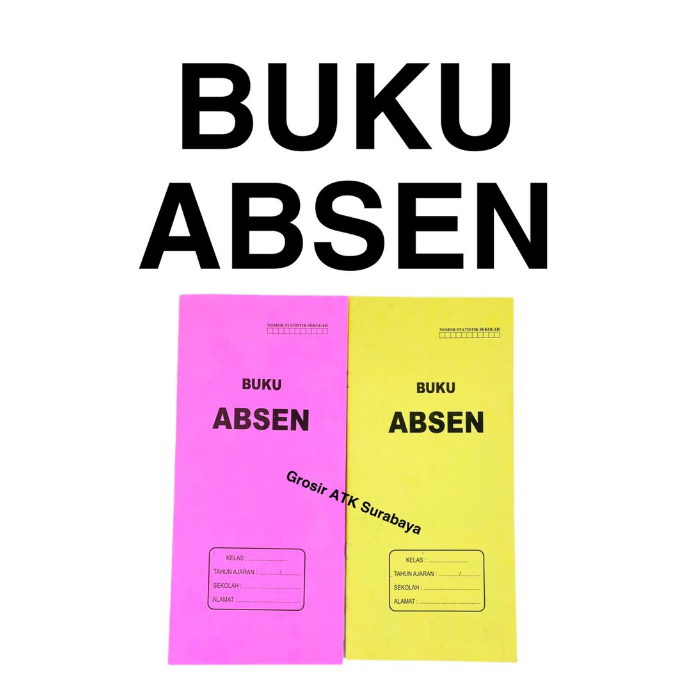 

BUKU DAFTAR ABSEN Absensi Kehadiran Presensi Siswa Murid Sekolah Besar