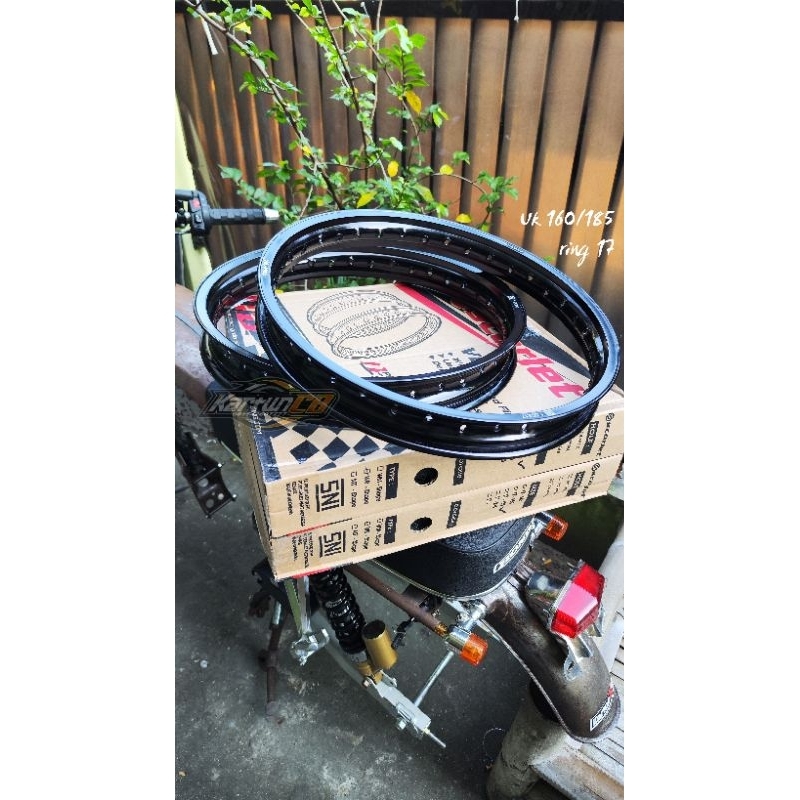 Pelek scarlet velg scarlet hitam ukuran 160/185 ring 17