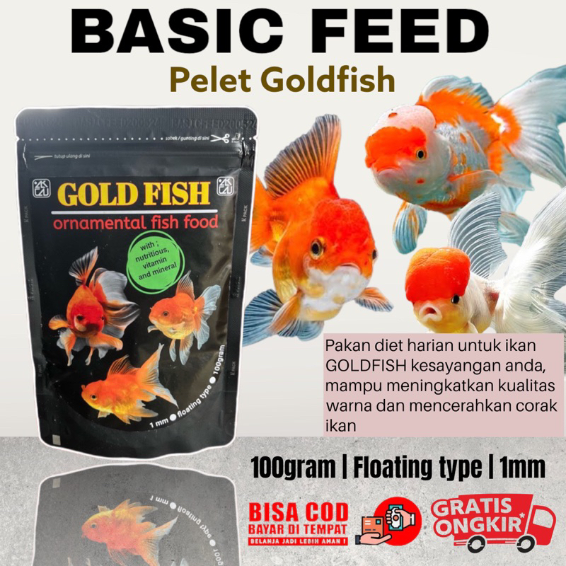 GOLDFISH BASIC FEED | pelet ikan hias | makanan ikan hias | pelet ikan mas koki | pelet ikan koi | p