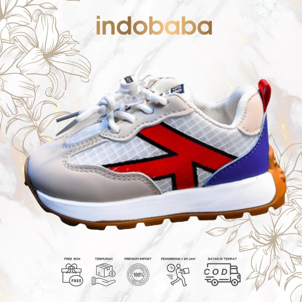 indobaba Sepatu Anak Perempuan Import Sneaker Anak Laki laki Import Usia 1-5 Tahun S179