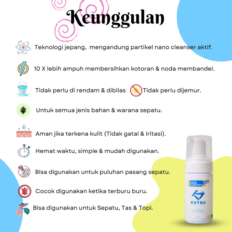 Shoe cleaner foam sabun cuci pembersih sepatu kotor by kutsu.