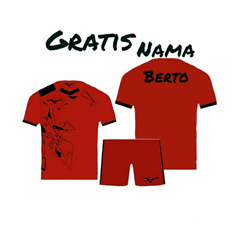 GRATIS SABLON NAMA Baju Olahraga Kaos Bola Futsal Pria/wanita Dewasa/Remaja Jersey Voli Laki-Perempuan Terbaru