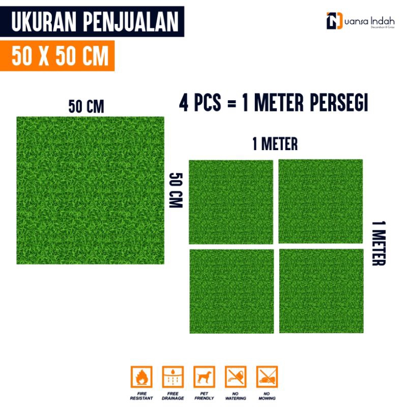 RUMPUT SINTETIS GOLF STANDAR UKURAN 50x50 CM