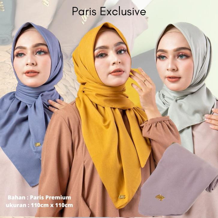 UMAMA PARIS EXCLUSIVE METAL LOGO UM JAHIT TEPI 110CM  X 110CM