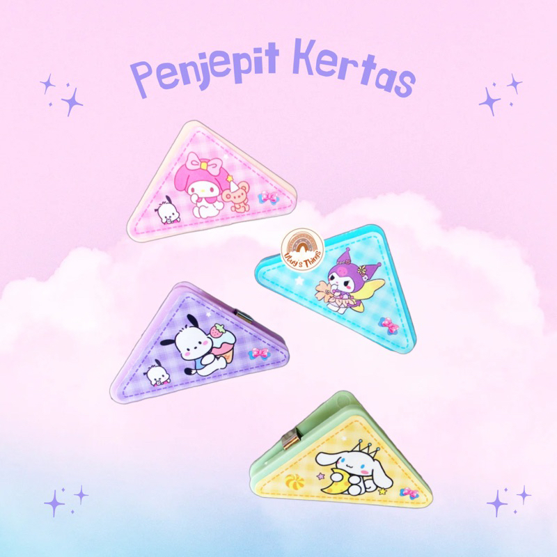 

Penjepit kertas motif sanrio kuromi / melody / cinnamoroll