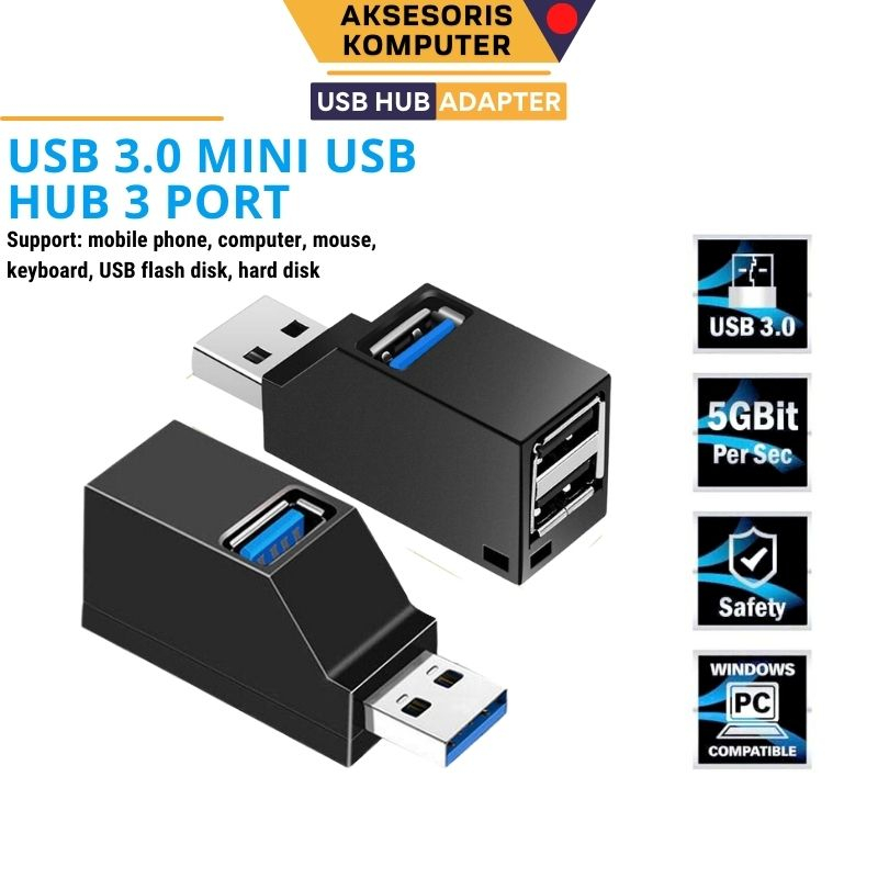 USB HUB Port USB 3.0 Super Speed 5 Gbps Plug and Play PC Aksesoris Desktop &amp; Laptop