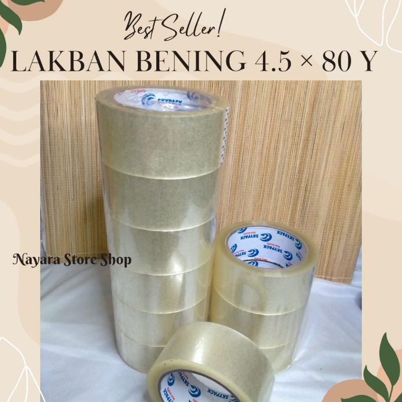 

Lakban Bening 4,5cm x 80yard/ Harga Per Pcs