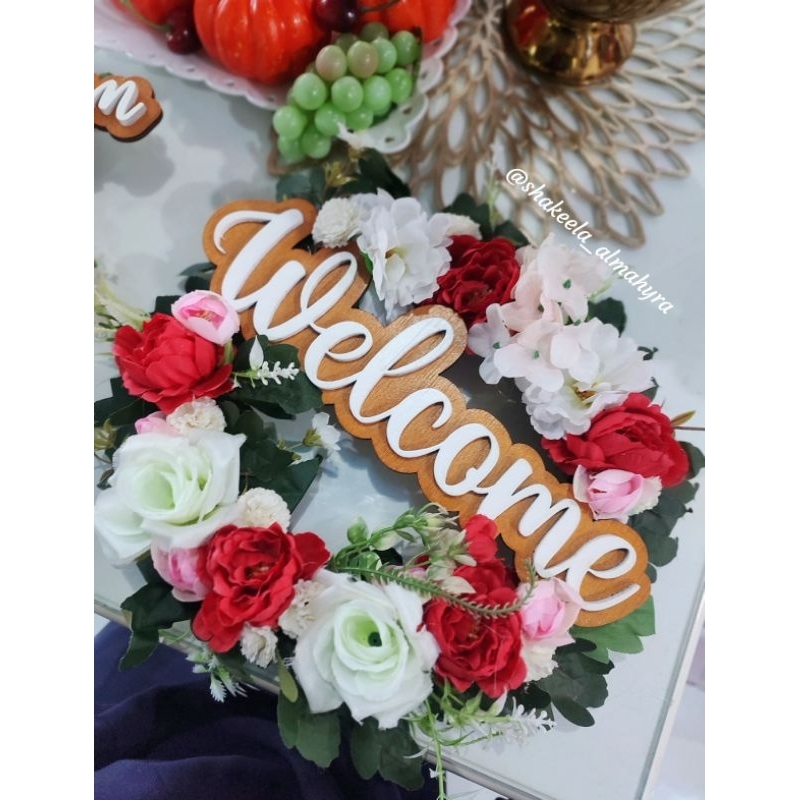 WREATH FLOWER / HIASAN DINDING / HIASAN PINTU / BUNGA WREATH / GANTUNGAN / RANGKAIAN BUNGA