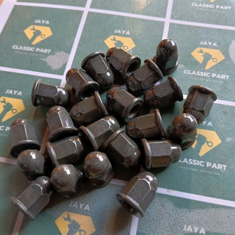 MUR KNALPOT GL PRO NEOTECH TIGER GL100 GL CB MEGAPRO KUNCI 11 MUR TOPI CHROME PENDEK &HIJAU PANJANG 