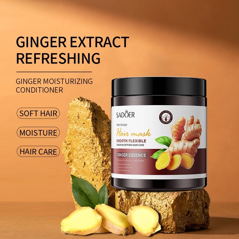 SADOER Masker Rambut Jahe Hair Spa Smooth Keratin Creambath Treatment Rambut Hair Mask 500Gr