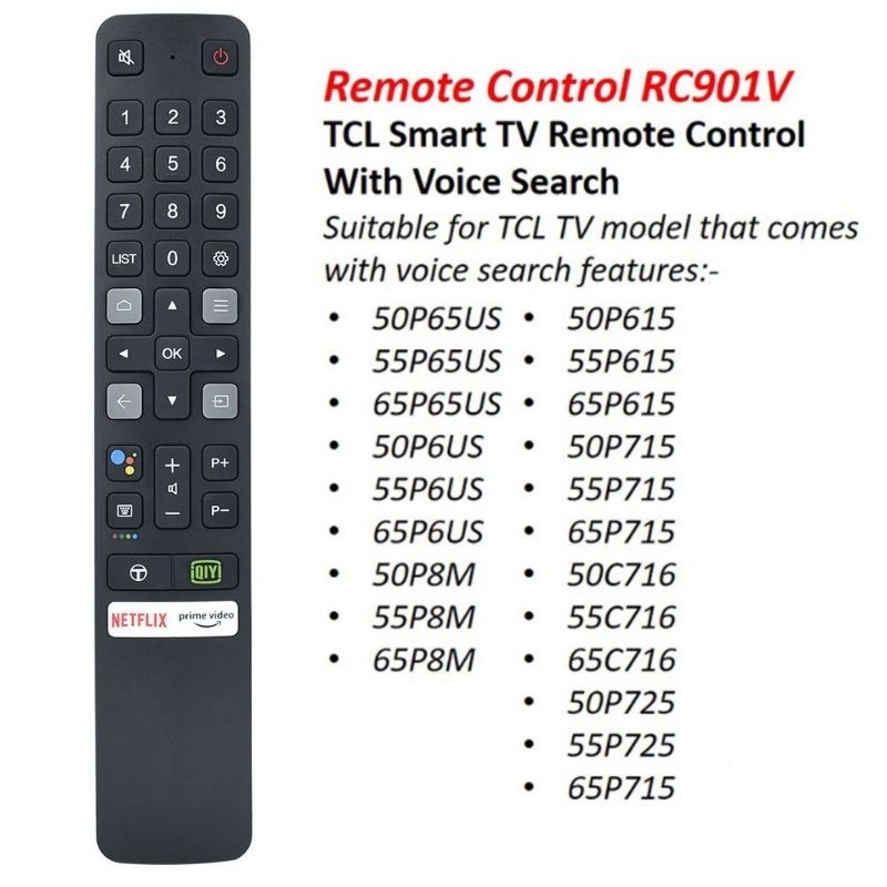 REMOT REMOTE TV TCL ANDROID SMART TV ORIGINAL