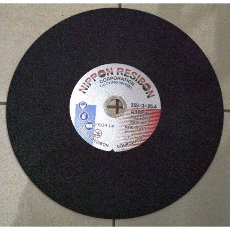 BATU GERINDA POTONG BESI 14" NIPPON RESIBON 355 x 3 x 25.4 / BATU POTONG GRINDA 14 INCH / PEMOTONG B