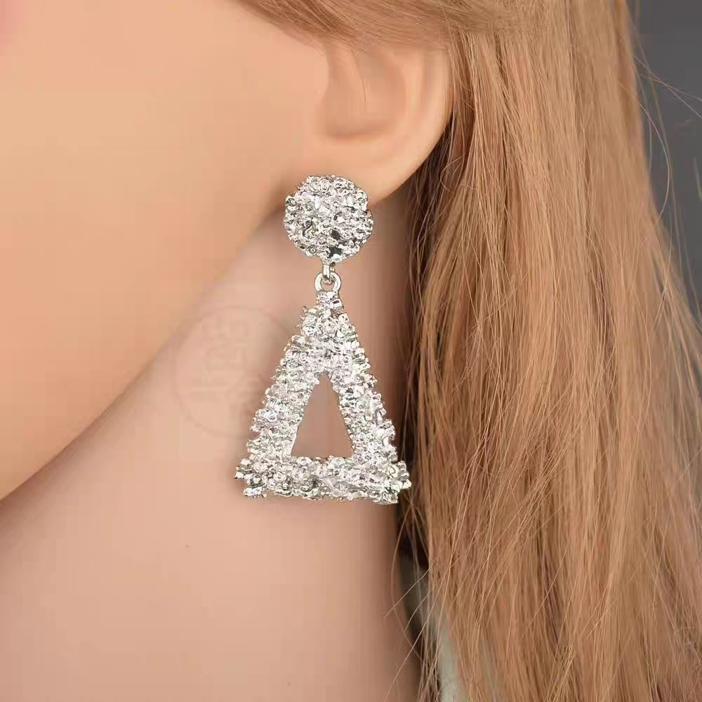 Anting Ala Korea Segitiga / Anting Paduan Segitiga Anting / Aksesoris Fashion Wanita Import