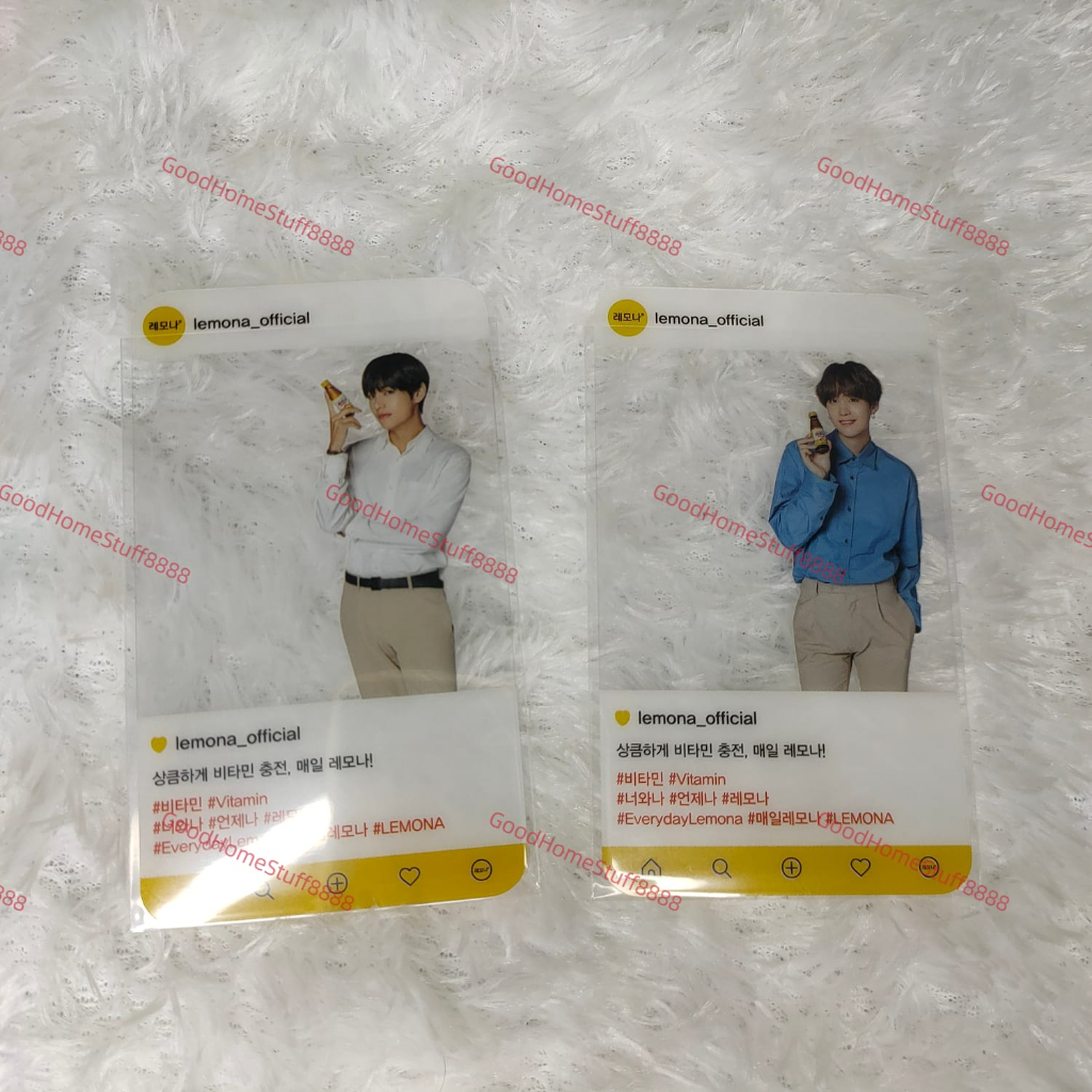 BTS BANGTANBOYS V SUGA LEMONA CLEAR PHOTOCARD PC OFFICIAL