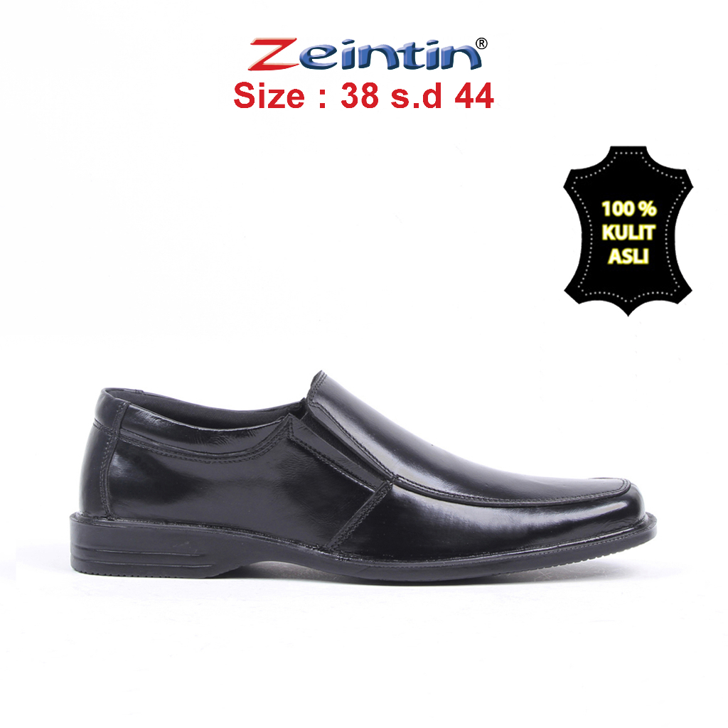 Zeintin - Sepatu Pantofel Pria Bahan Kulit Sapi Asli Sepatu Pantofel Kerja Kantor Sepatu Pantofel Original Zeintin AJ