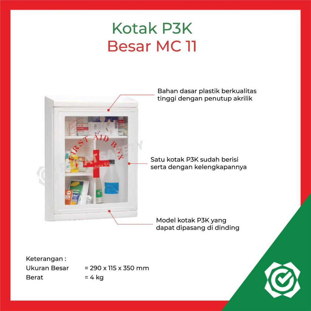 Kotak P3K MC11 First Aid Box Boks Obat Besar