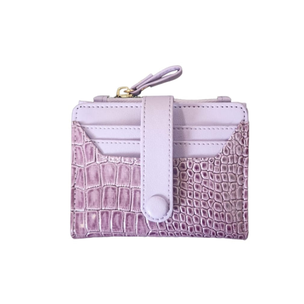 Genie Wallet Dompet Wanita Silvania - Croco leather Dompet Lipat  - Tas mini