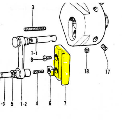 Needle Bar Guide 105079001 Mesin Jahit Make Up YX-926 /  B-926