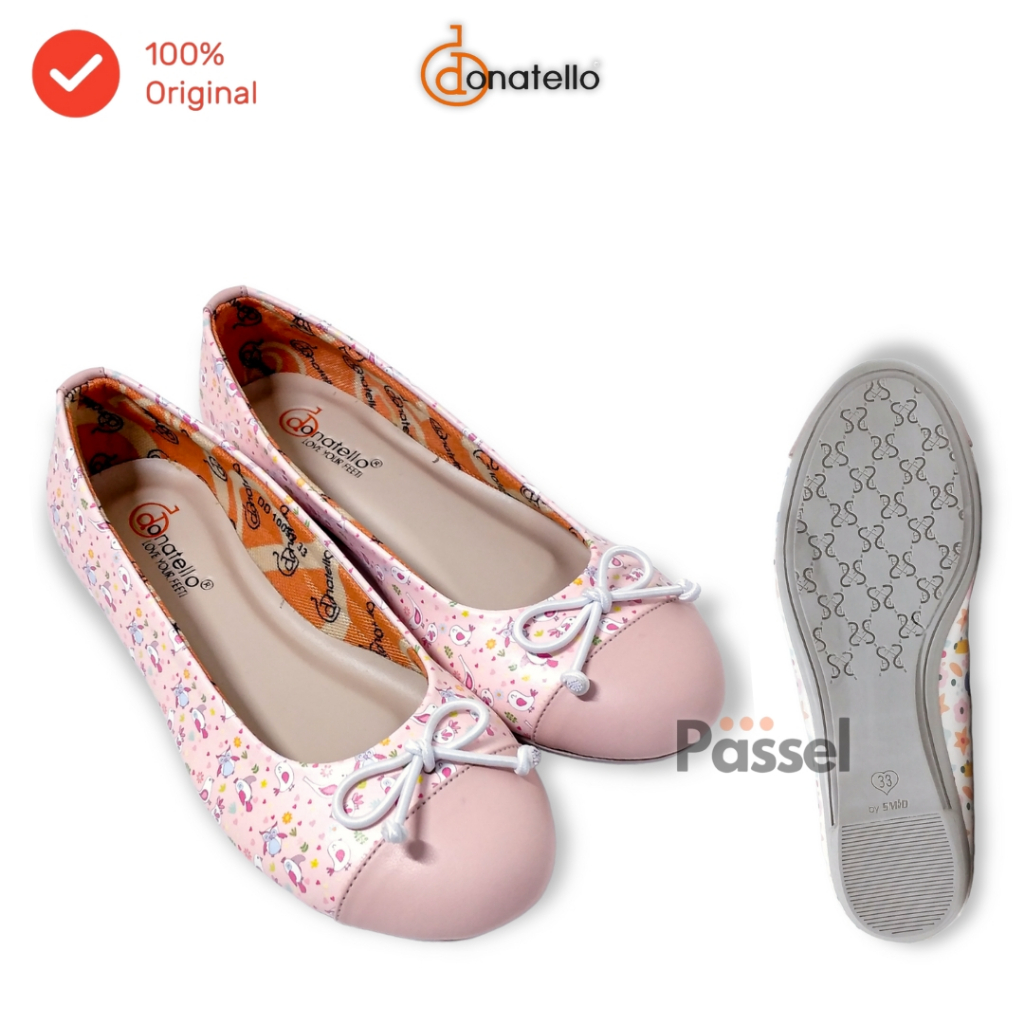 Donatello Sz. 31-35 Pointed Toe Flat / Sepatu Anak Perempuan Slip On Flat Shoes | DD10051 / DD10052