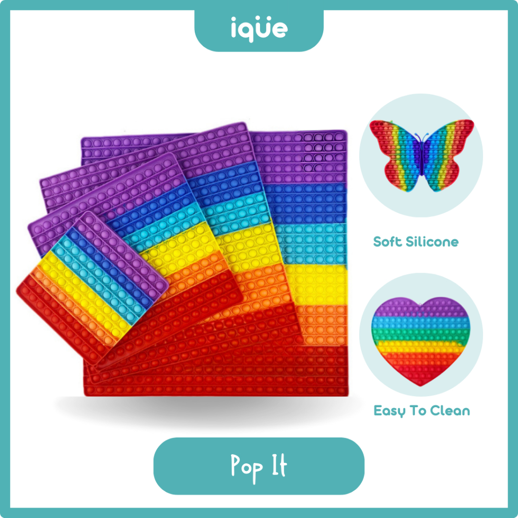 IQUE Mainan Pop It Fidget Jumbo Push Pop Mainan Viral POP IT UKURAN JUMBO SUPER BIG SIZE