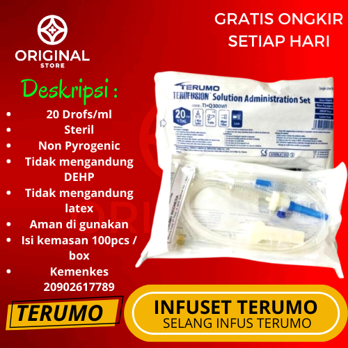 INFUSET TERUMO DEWASA INFUSION SET SELANG INFUS PER PCS - TERUMO