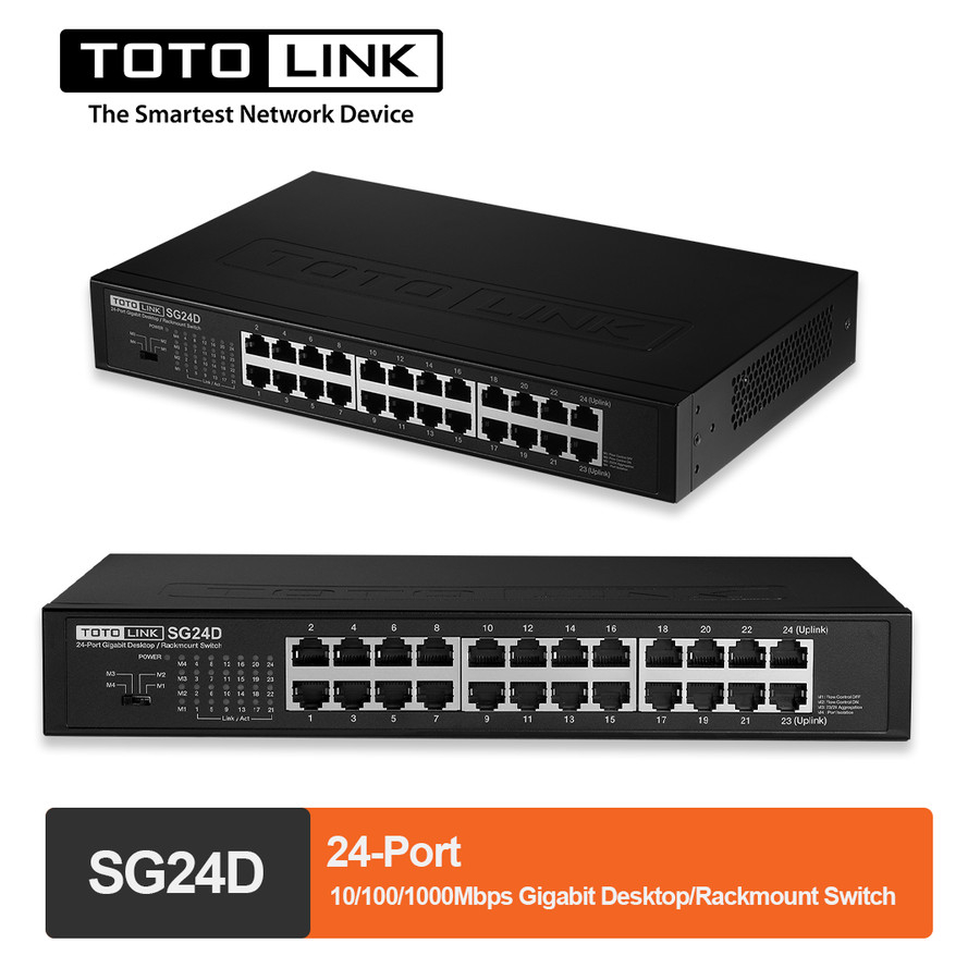 TOTOLINK SG24D-24-port Gigabit Unmanaged Desktop Switch