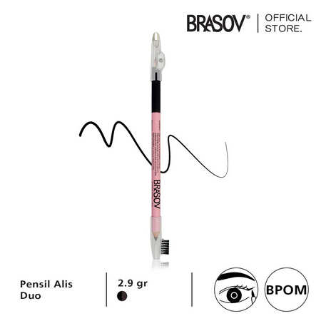 BRASOV Eyebrow Pencil Duo / Pensil Alis Brasov Black &amp; Brown