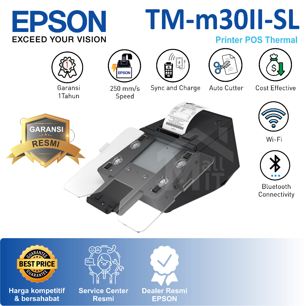 Printer Epson TM-M30II-SL TM-M30II SL TM M30 II SL KASIR POS Bluetooth