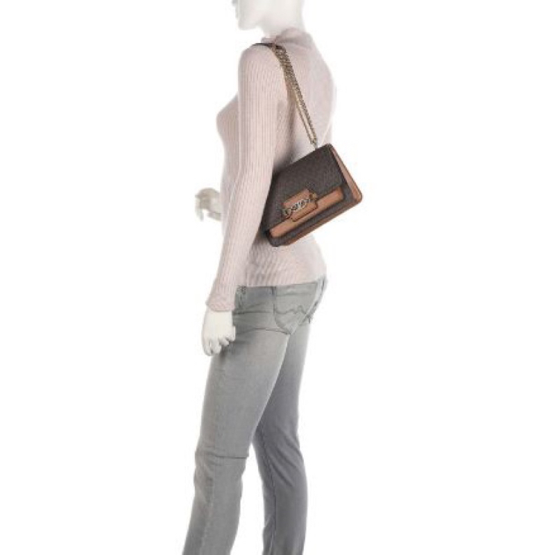 K-M Heather Crossbody Bag Canvas Brown KM 2202