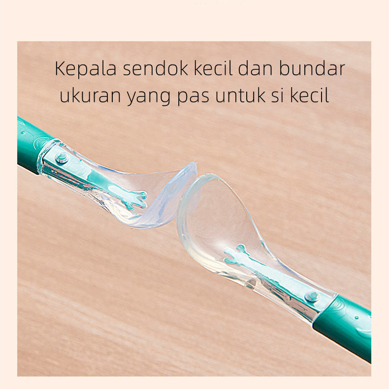 Sendok Makan Buah Bayi 2IN1 / Sendok Penghalus Kikis Pengeruk Buah Makan MPASI Bayi Tepi Gerigi / Baby Fruit Scraper Spoon CJ13