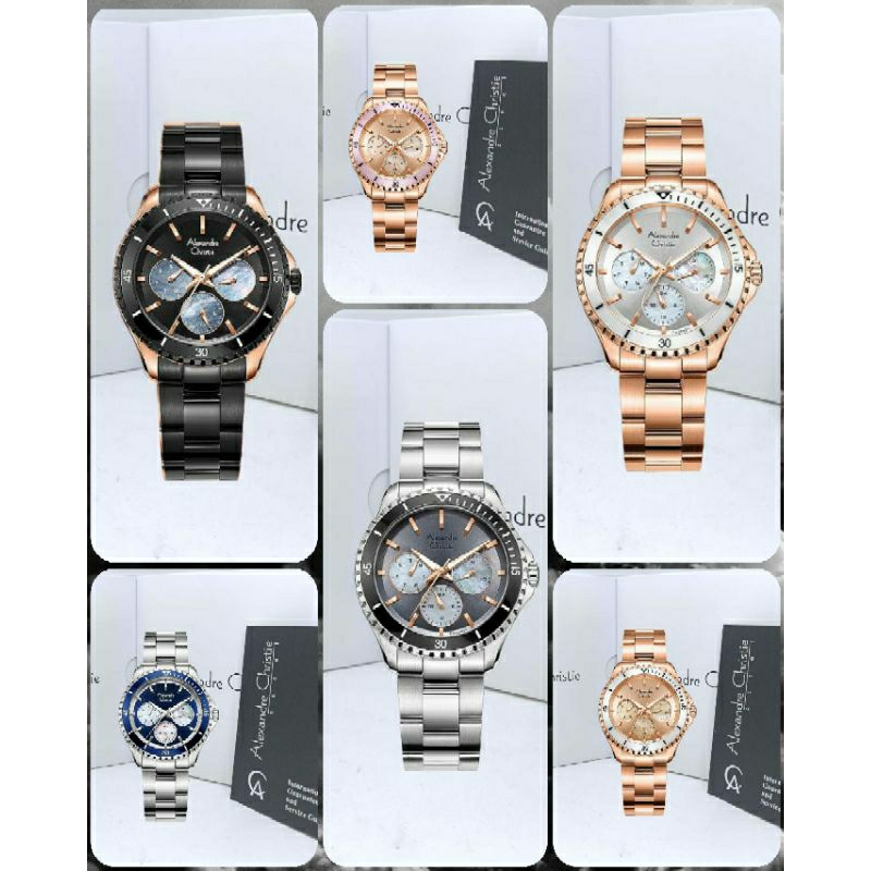 Jam Tangan Wanita Alexandre Christie 2A54 AC2A54 AC 2A54 Tali Besi / Stainless steel
