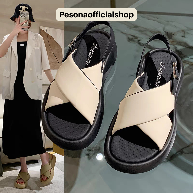 COD POS 63 Sandal Platfrom Tali Wanita Premium