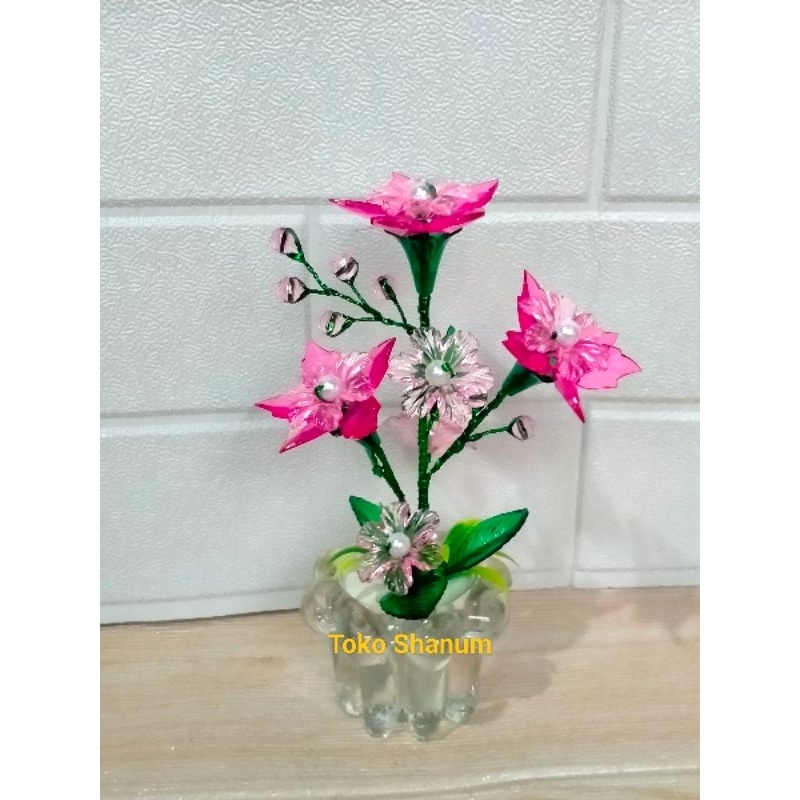 Bunga akrilik kristal/ Bunga murah/ Bunga manik/prakarya