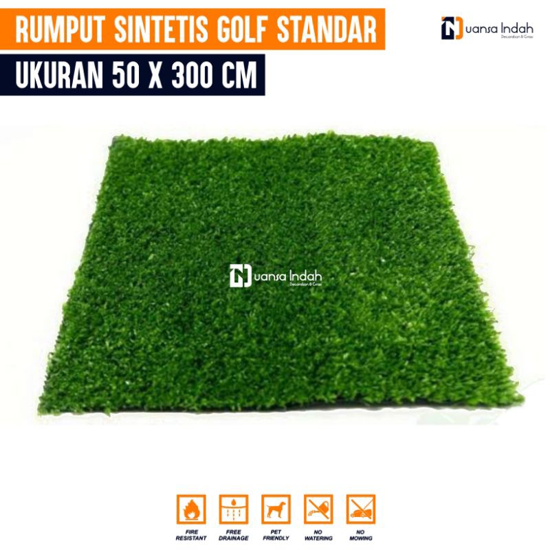 RUMPUT SINTETIS GOLF STANDAR UKURAN 50x300 CM