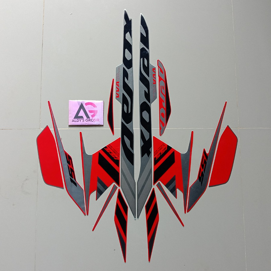 (COD) stiker motor yamaha aerox vva 155 tahun 2021 silver merah