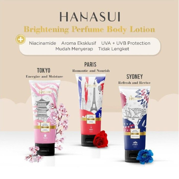 MFI - HANASUI BRIGHTENING PARFUM BODY LOTION BPOM 180 ML