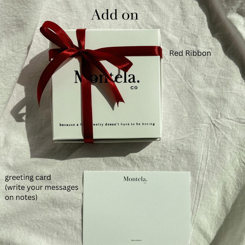 

Tambahan pita dan kartu ucapan