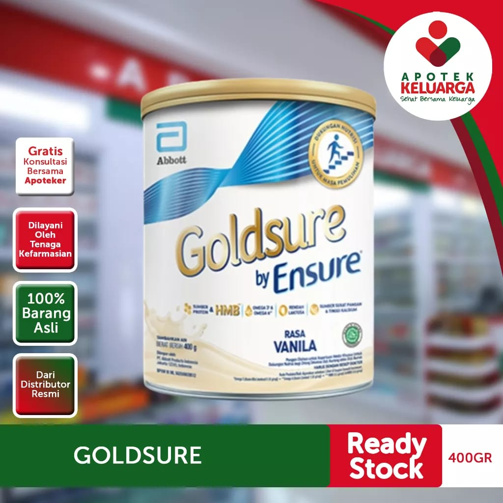 

GOLDSURE BY ENSURE RASA VANILA 400 G #SUSU NUTRIRI DEWASA