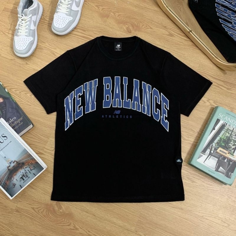NB Athletic Tshirt Black Original Kaos New Balance hitam Big Logo