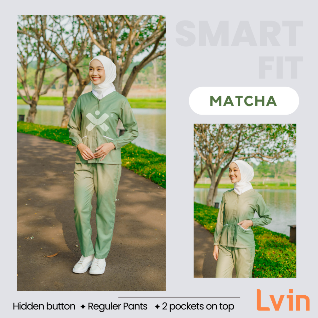 Lvin Baju Seragam suster Hana Series Long Sleeve / nanny uniform/seragam klinik / baju jaga oka / Seragam perawat / Smart Fit