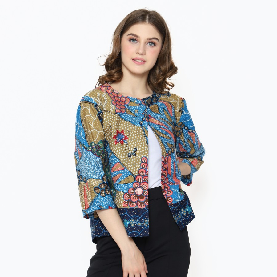 Blazer Batik Wanita - Atasan Batik - Bhatara Batik Tasya - Outer Batik Modern Lengan Panjang