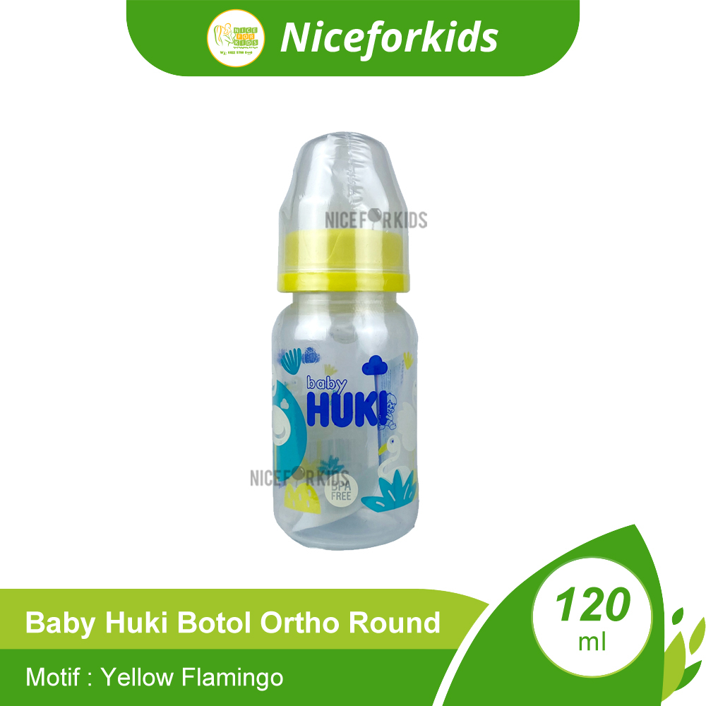 Huki Botol Ortho Round 120ml (CI0328) /  Ortho Round 240ml (CI0329) / Botol Susu Anak