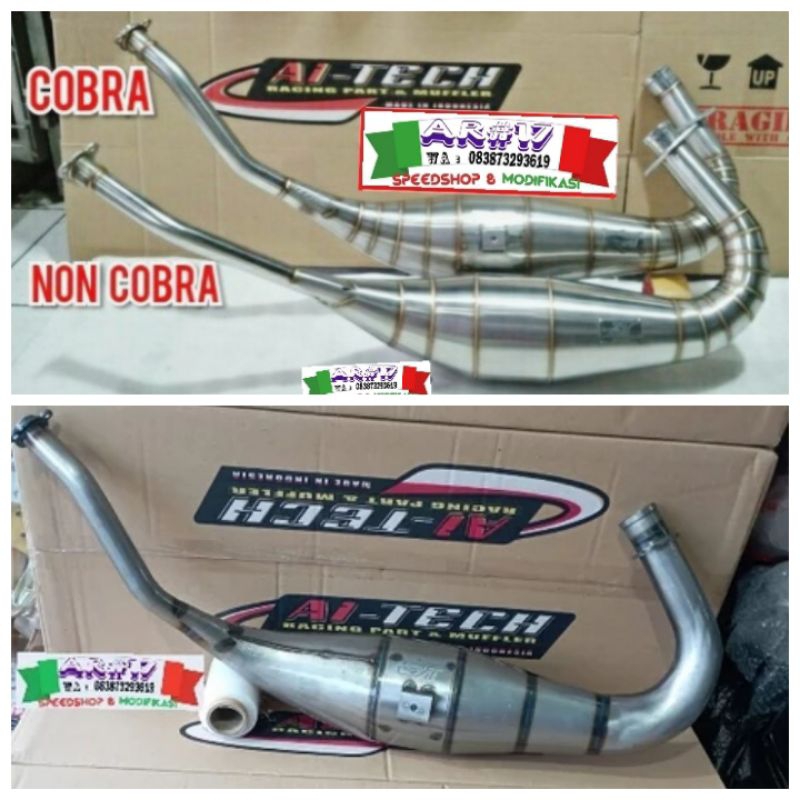 PERUT Gembung Tabung knalpot Aitech Ai Tech Original Stainless & Galvanis Cobra Non Cobra Kawasaki N