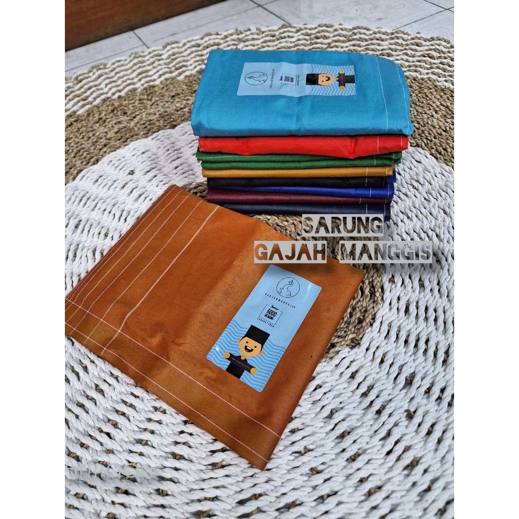 Sarung Tenun  Anak 6000 benang Gajah Manggis JUNIOR (ADA TUMPAL)  Hitam dan Warna . Untuk warna Puti