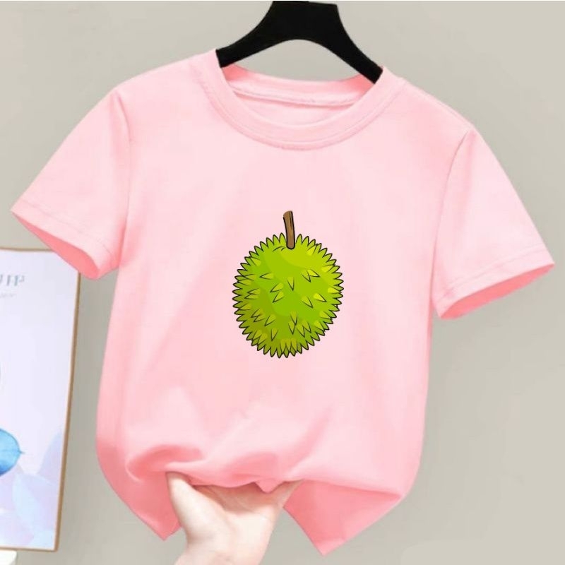 kaos anak anak baju anak anak atasan anak size s m l xl unisex motif durian